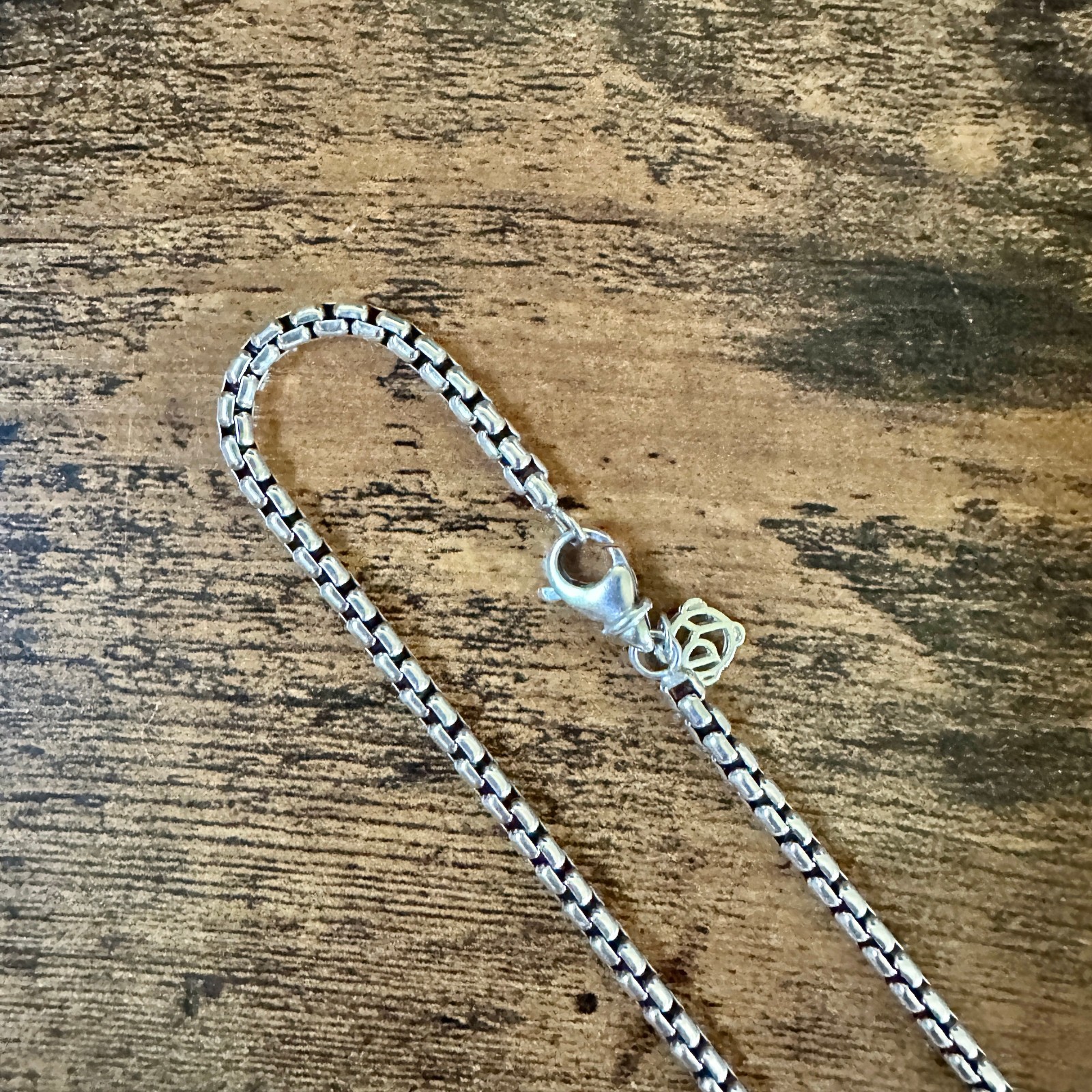 David Yurman Medium Box Chain Necklace w/ 14K Yellow Gold – 3.6mm – 18″