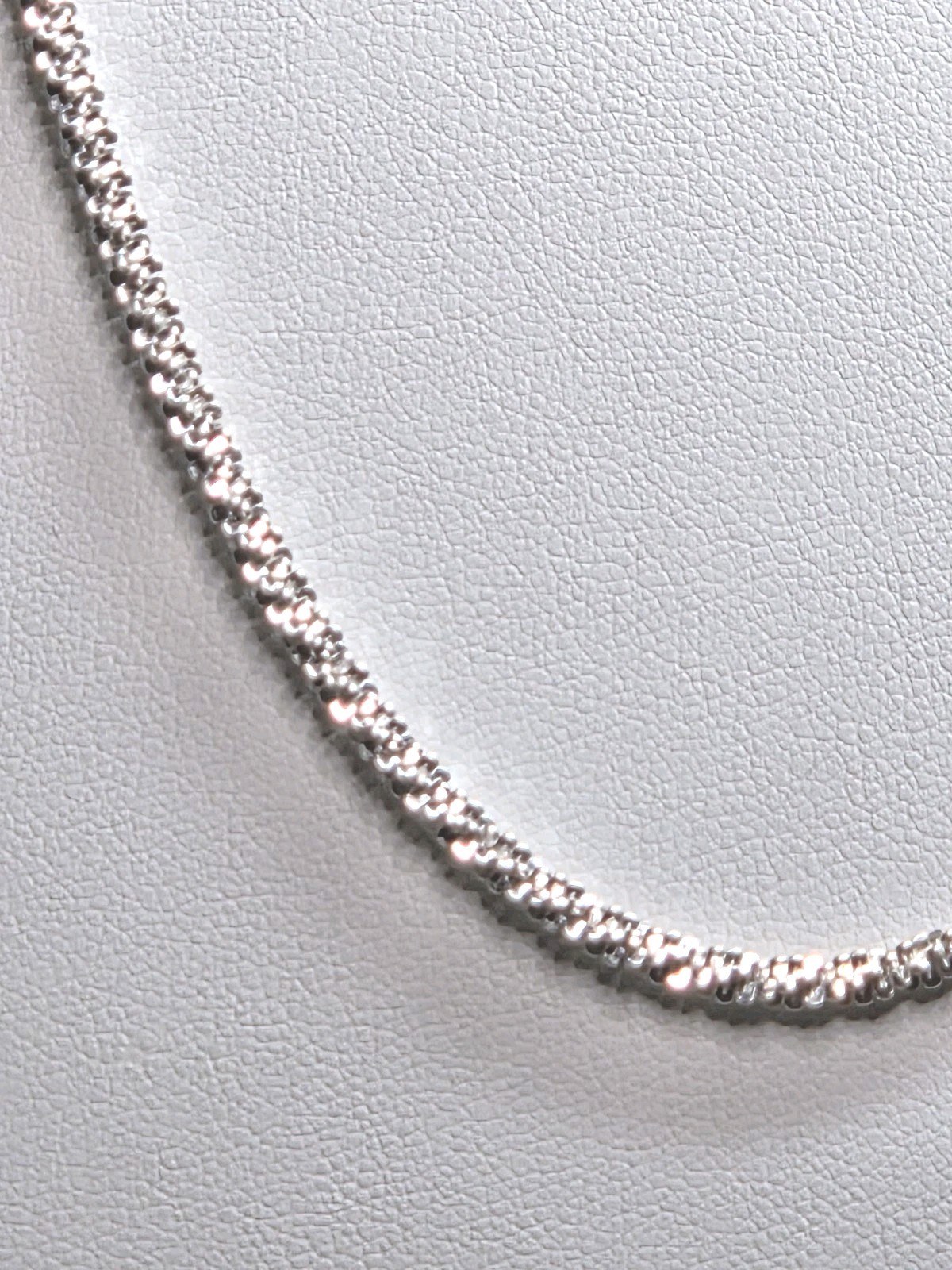 Solid 925 Sterling Silver Diamond Cut Sparkle Rope Chain Necklace 3mm 17 Inches