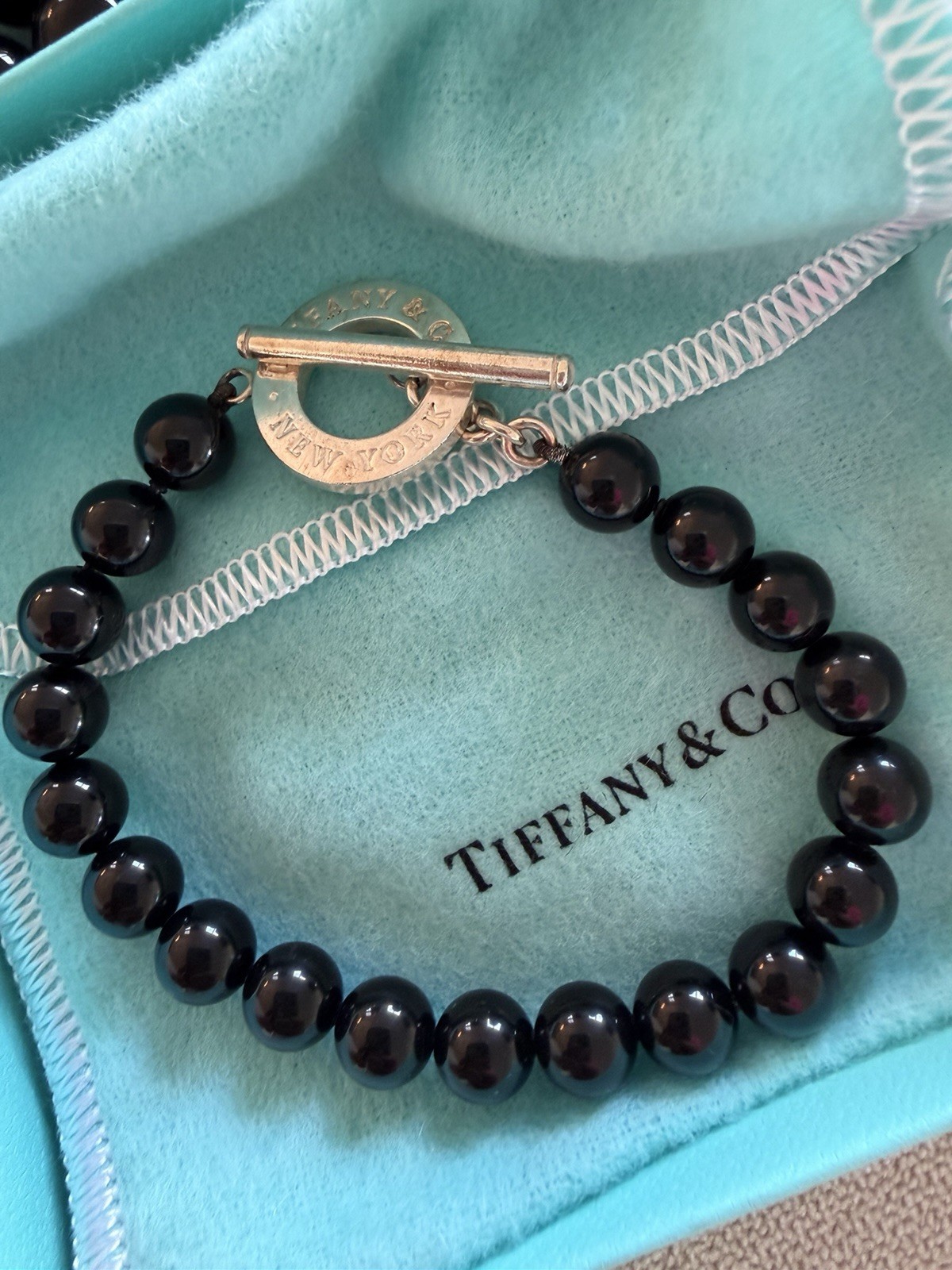 Tiffany Black Onyx Bead And Sterling Silver Paloma Picasso Set 2015