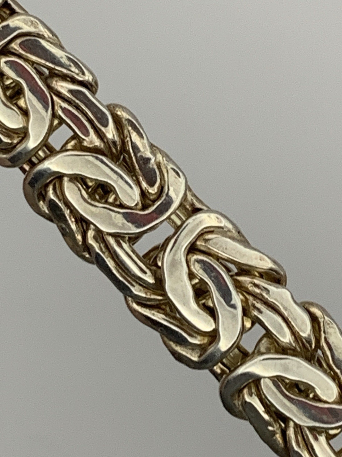 Sterling Silver Graduated Byzantine Chain 20” 28g