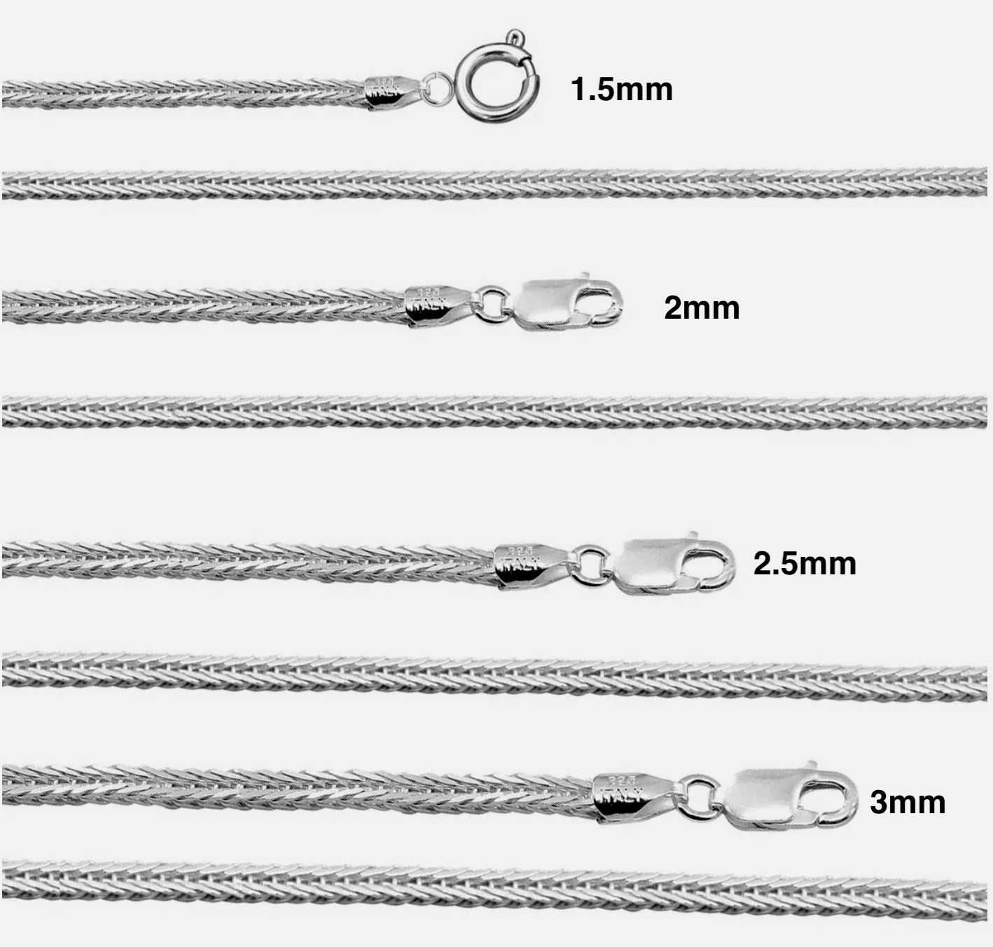 Solid Sterling Silver Franco Link Chain Necklace 925 Silver Chain/ALL SIZE-ITALY