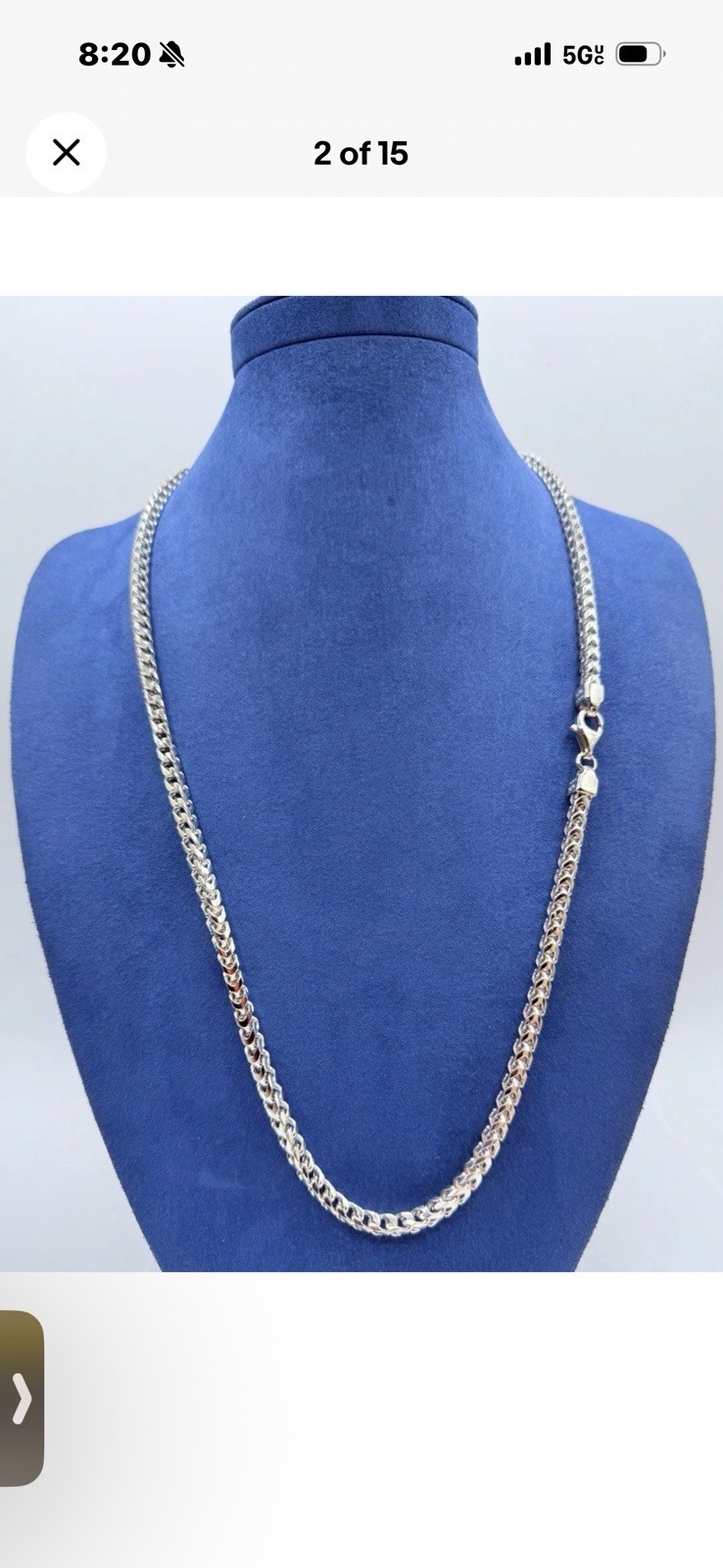 HEAVY SOLID 925 ITALY STERLING SILVER FRANCO CHAIN NECKLACE 28 6MM 863G G2U