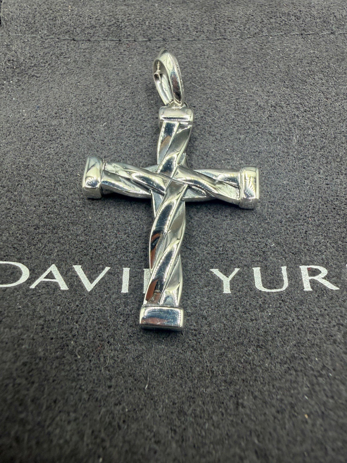 David Yurman Sterling Silver Helios Cross Pendant Amulet