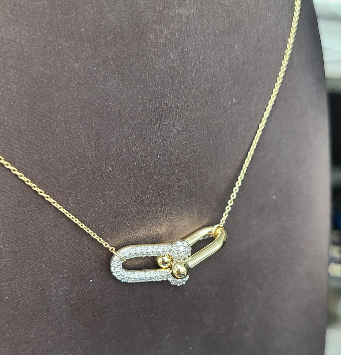 Deal! 0.40CT Natural Diamonds Pendant Necklace 14K Yellow Gold with Chain 17″