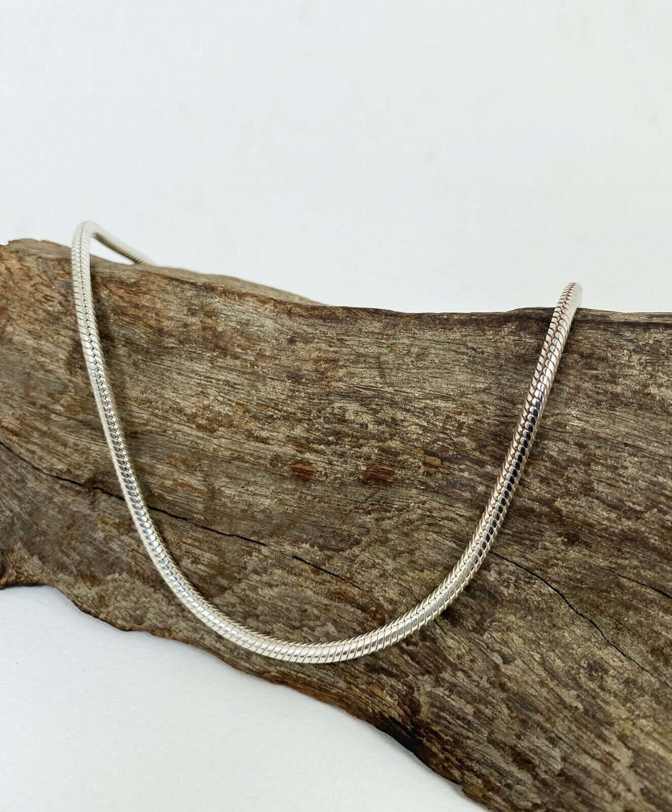 3.5MM Solid 925 Sterling Silver Italian ROUND SNAKE Chain Necklace Made In Italy