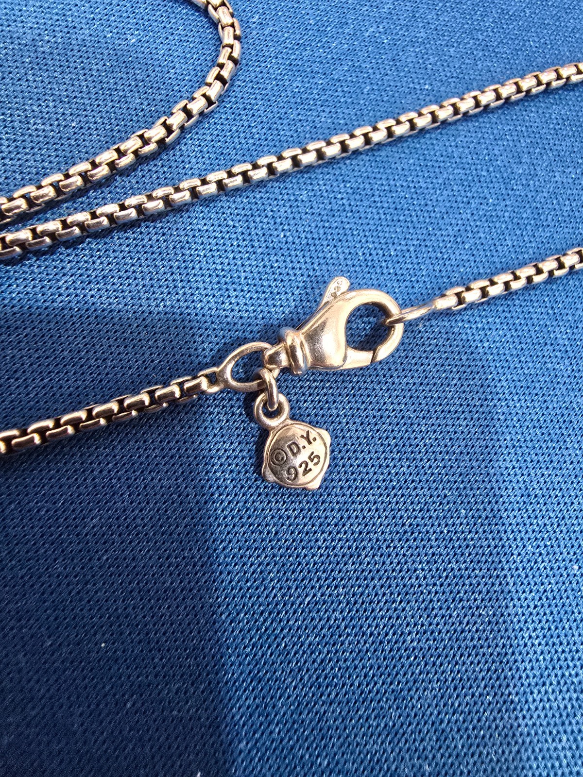 Sterling Silver David Yurman Chatelaine Blue Topaz and Diamond Station Necklace