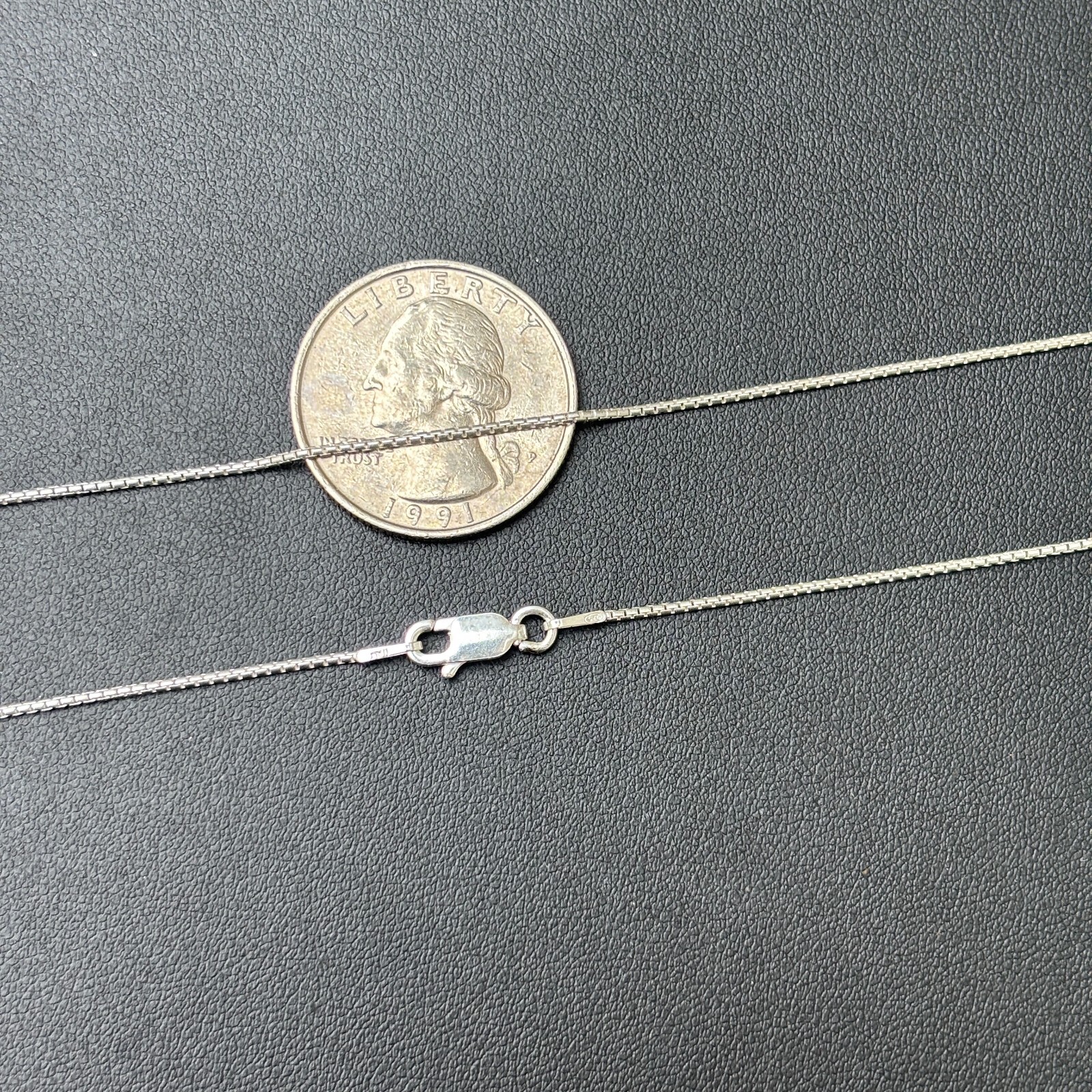 1mm round Box Chain Necklace – Solid 925 Sterling Silver Or 14k Gold Vermeil