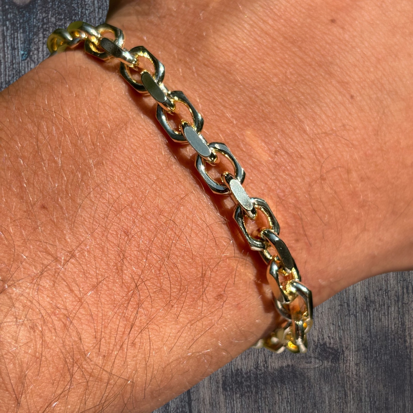 6mm Anchor Cable Bracelet – Real Solid 925 Sterling Silver Or 14k Gold Vermeil