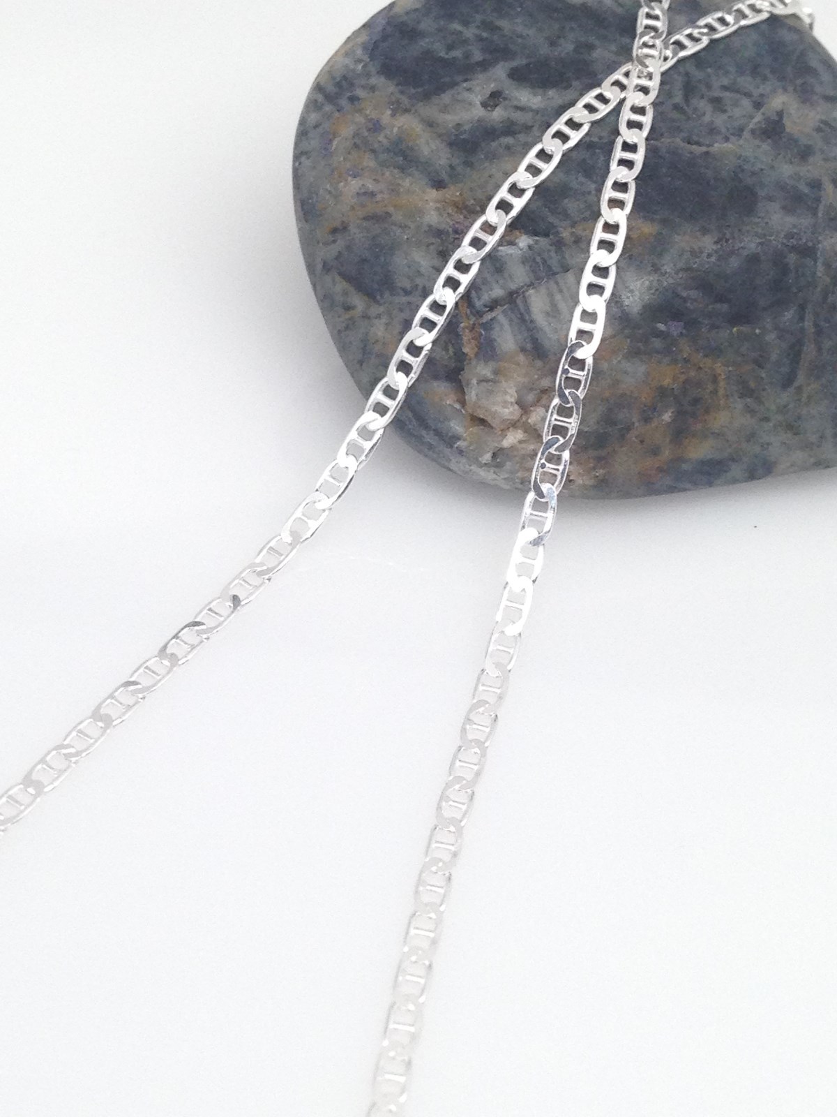 925 Sterling Silver Anchor Mariner Link Chain Necklace 2mm 16″ 18″ 20″ 22″ 24″