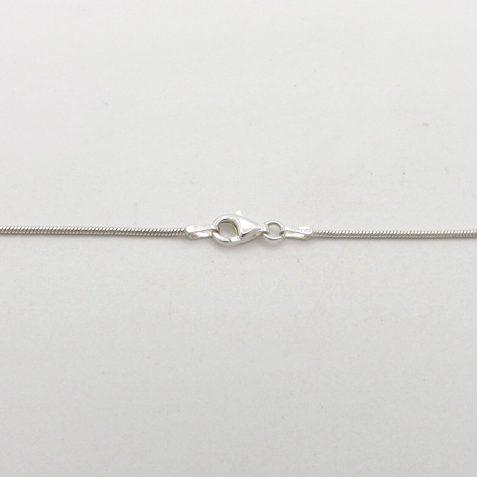 Sterling Silver Snake Link Pendant Chain Necklace Italy 36in Long