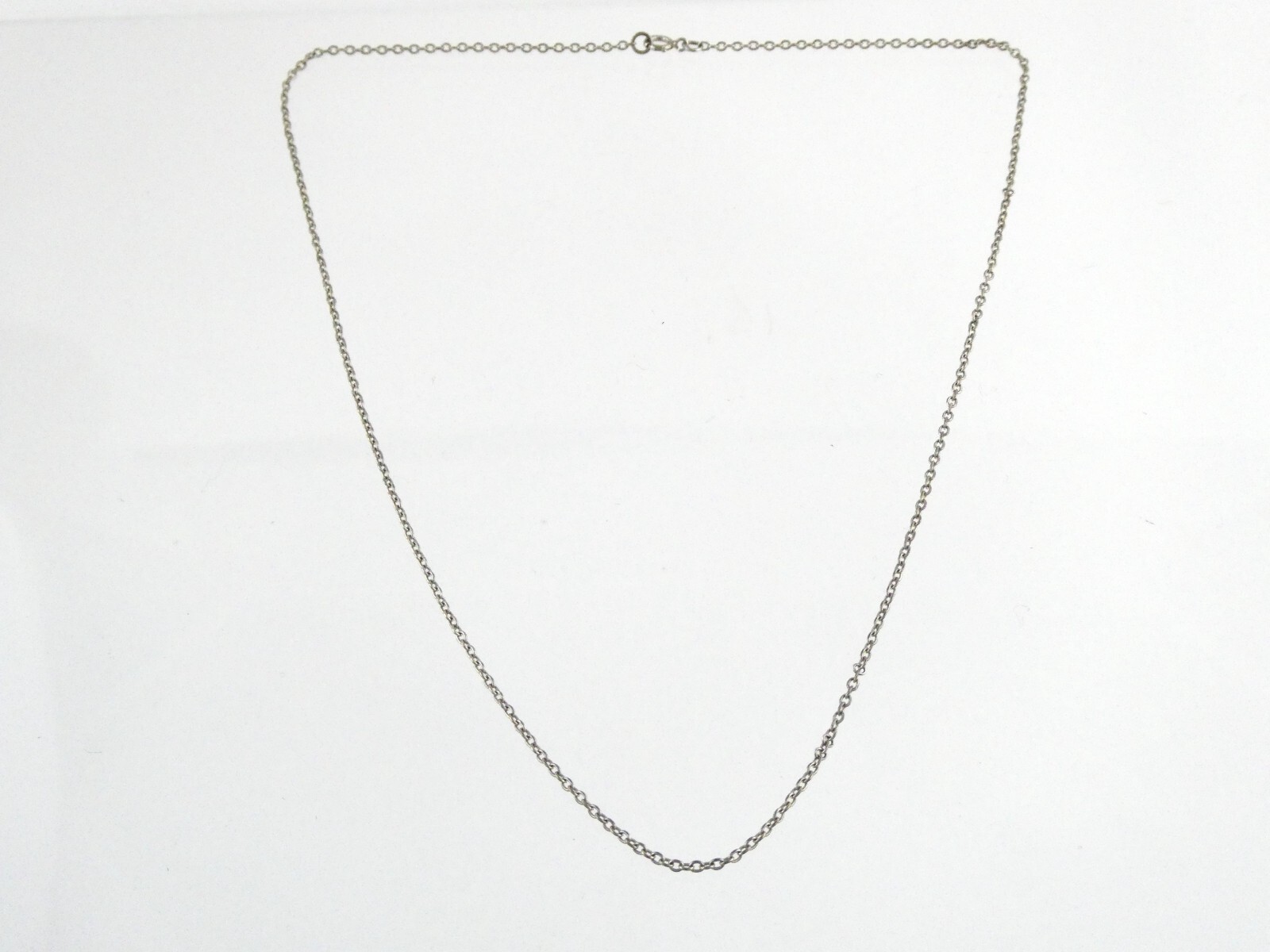 Sterling Silver Cable Chain Necklace 925 17 Inch Length 2g .78mm Thickness