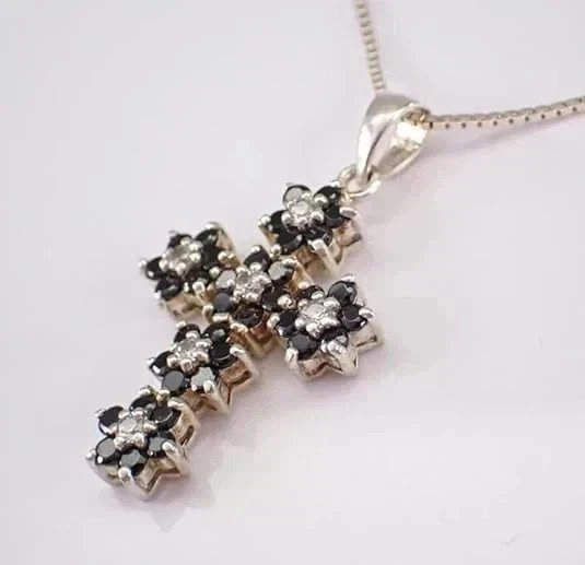 2.00Ct Round Cut Lab-Created Diamond Cross Pendant 14K White Gold Plated