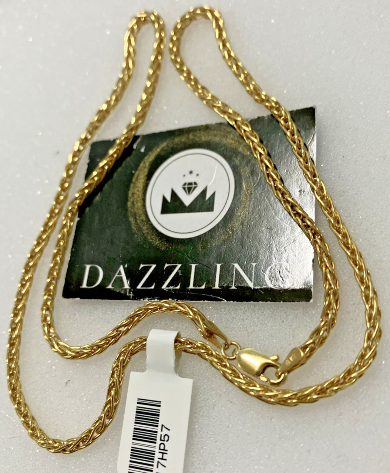 10kt Real Gold Wheat/Palm Link Chain 5.67Grams 2.7mm 20” GND Brand New w/Tag 10k