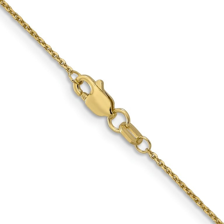 18″ 14k Gold Cable Chain Lustrous Diamond Cut-Lobster 2.7gr TRUSTED USA SELLER