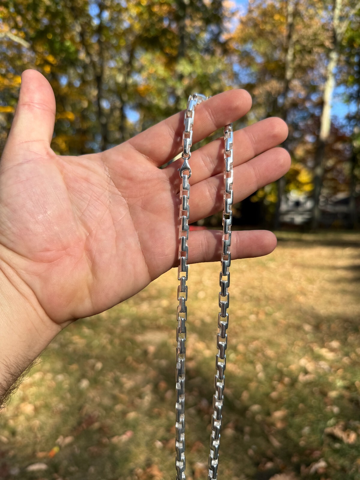 Real 925 Sterling Silver Handmade Custom 6mm Bullet Rolo Chain Necklace 18-28″