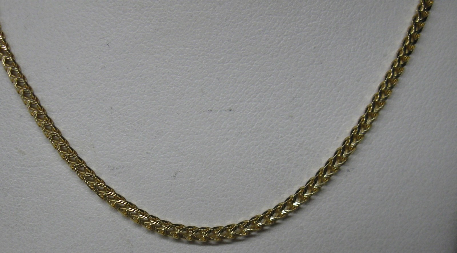 14K SOLID GOLD 19″ DIAMOND CUT 2mm FOXTAIL NECKLACE CHAIN 7.5 GRAMS ITALY NICE