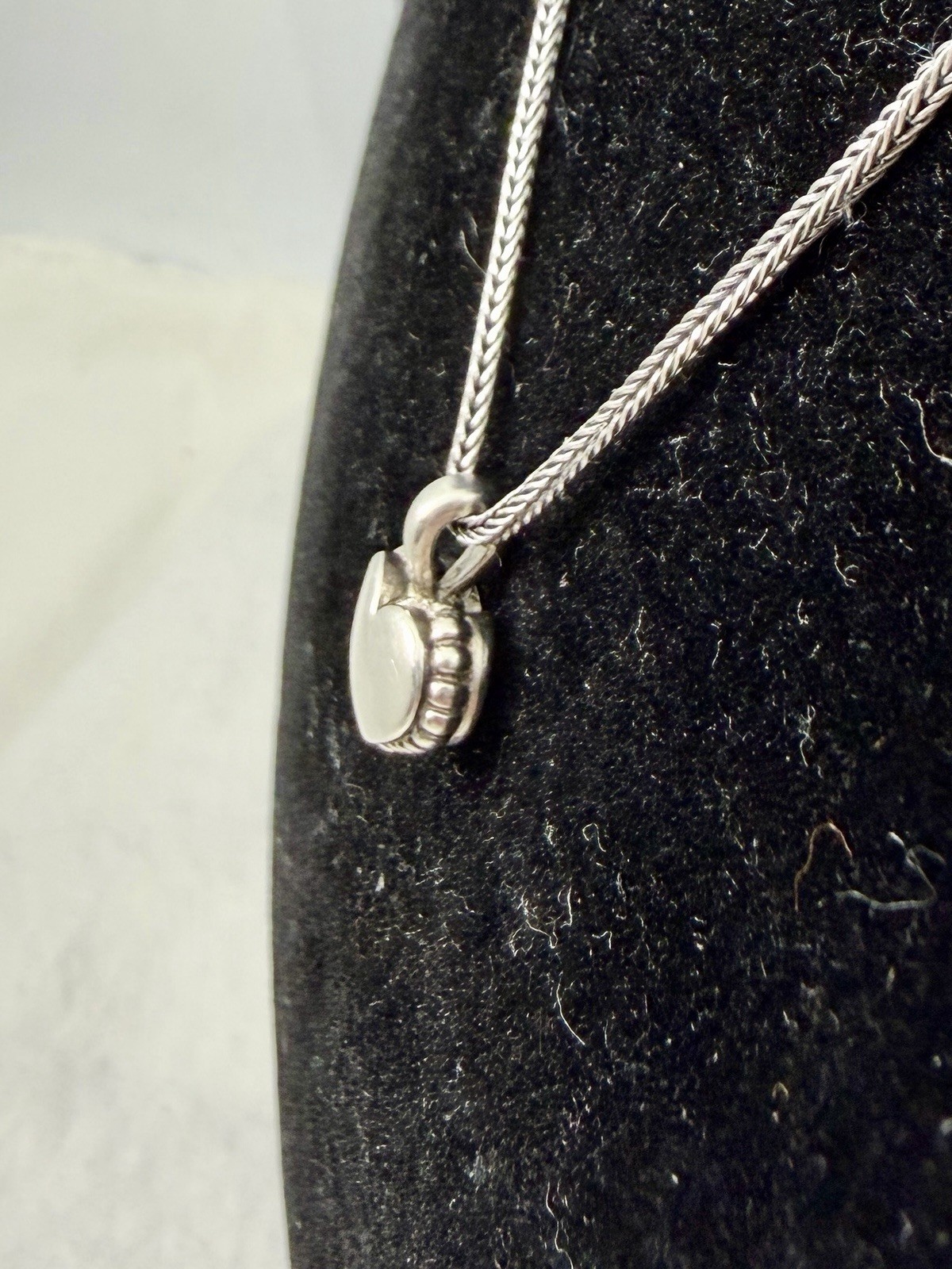 LAGOS CAVIAR Sterling Silver Beaded Edge 3-D Puffy Heart Pendant Necklace