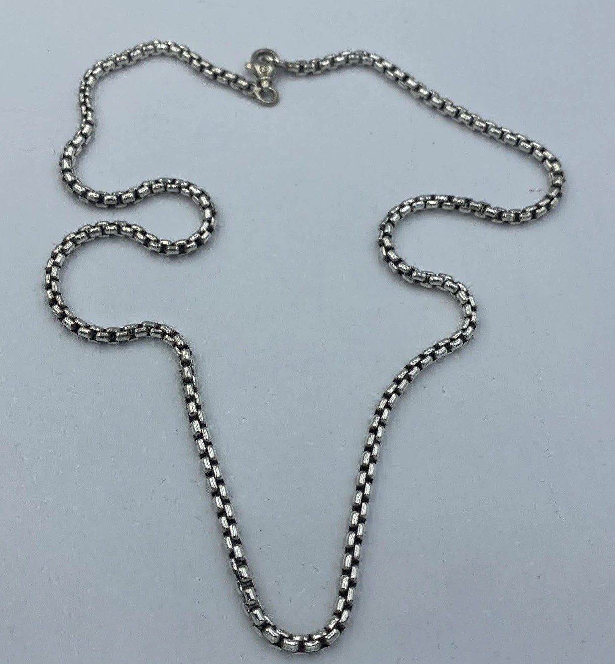 David Yurman Sterling Silver Box Chain 22” 3.5mm