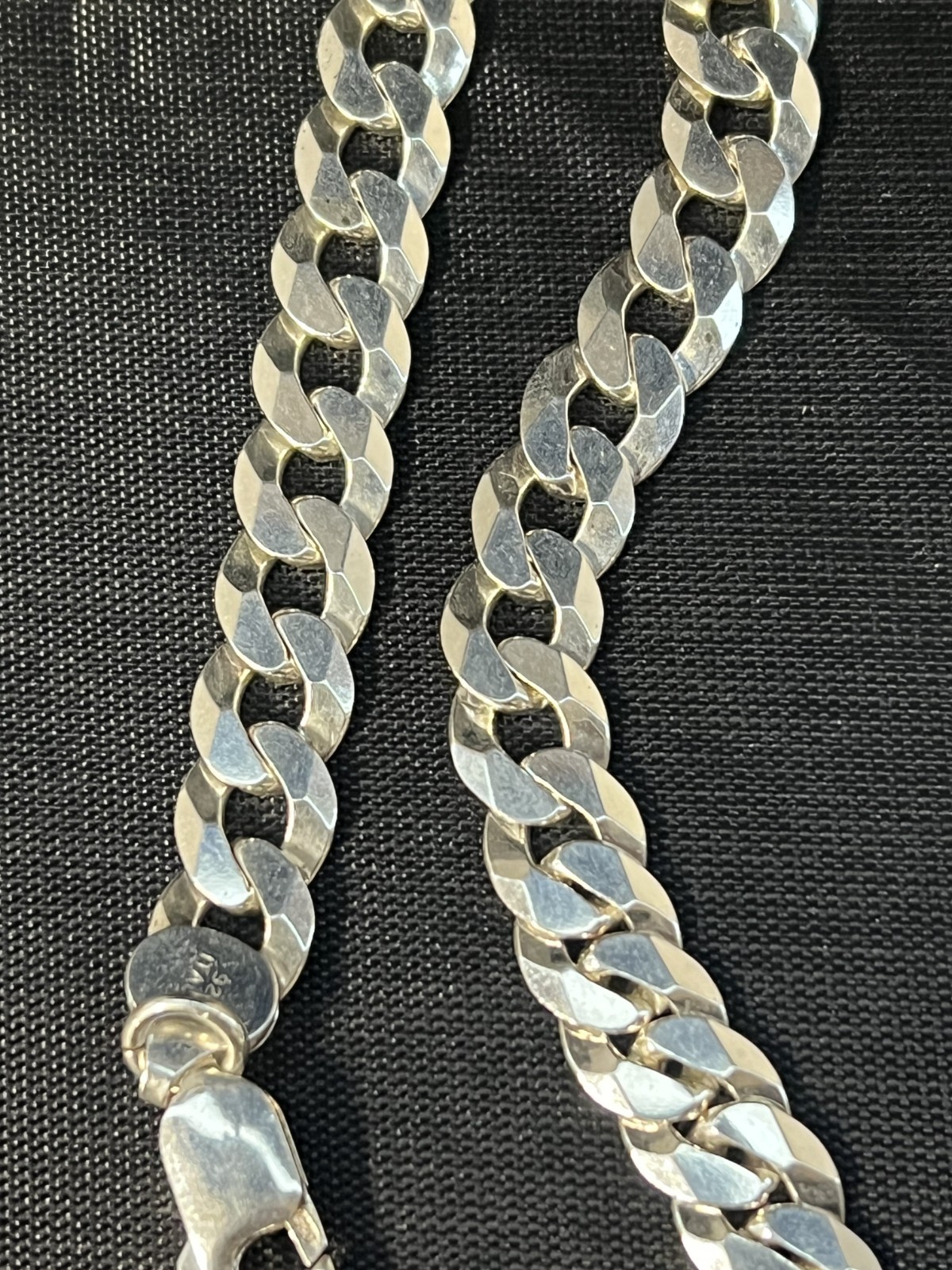 BSI Sterling Silver 925 Cuban Curb Link 8mm Necklace 24″ 43.9 grams Italy Signed