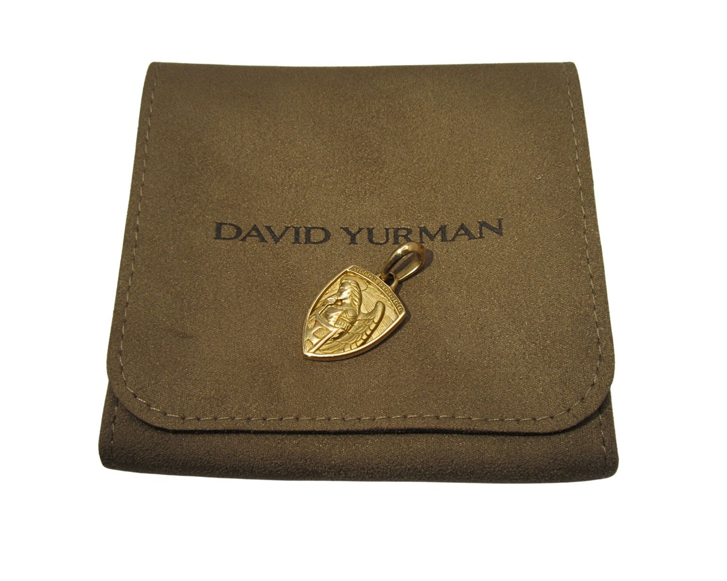 David Yurman 18K Yellow Gold St. Michael Amulet Pendant