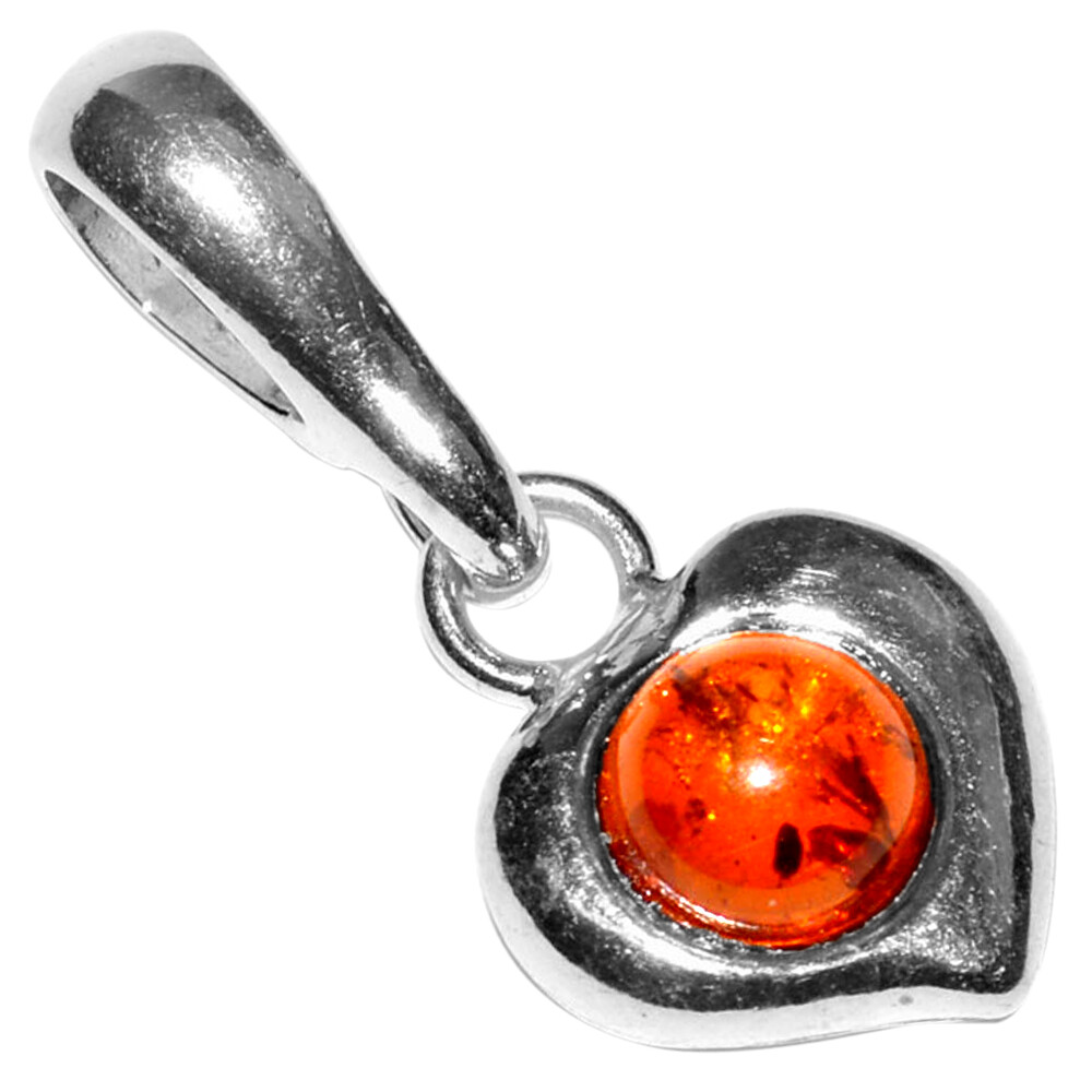 0.88g Authentic Baltic Amber 925 Sterling Silver Pendant Jewelry N-A1822