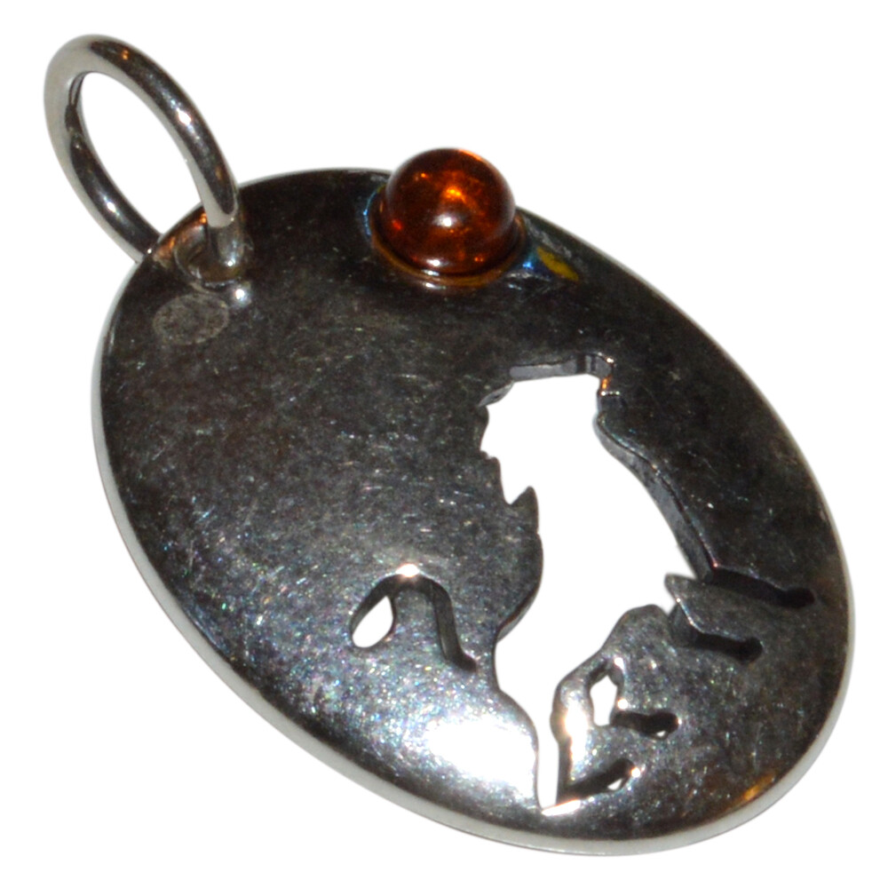 1.6g Horoscope – Leo Authentic Baltic Amber 925 Silver Pendant N-A736