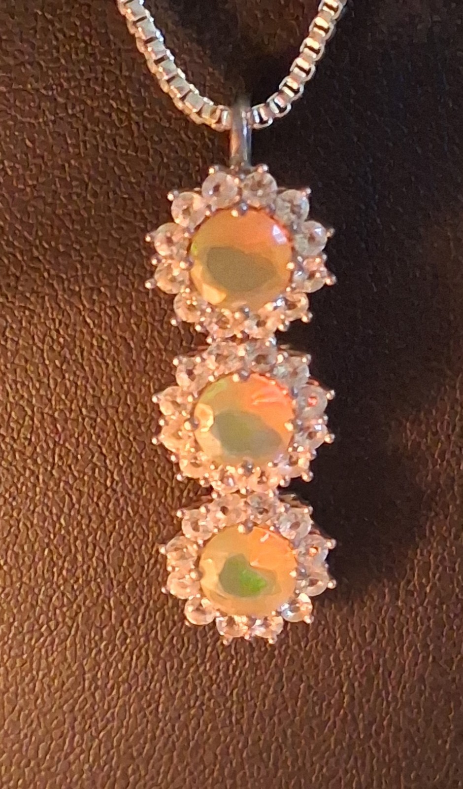 Jtv Ethiopian Opal And White Zircon Pendant…