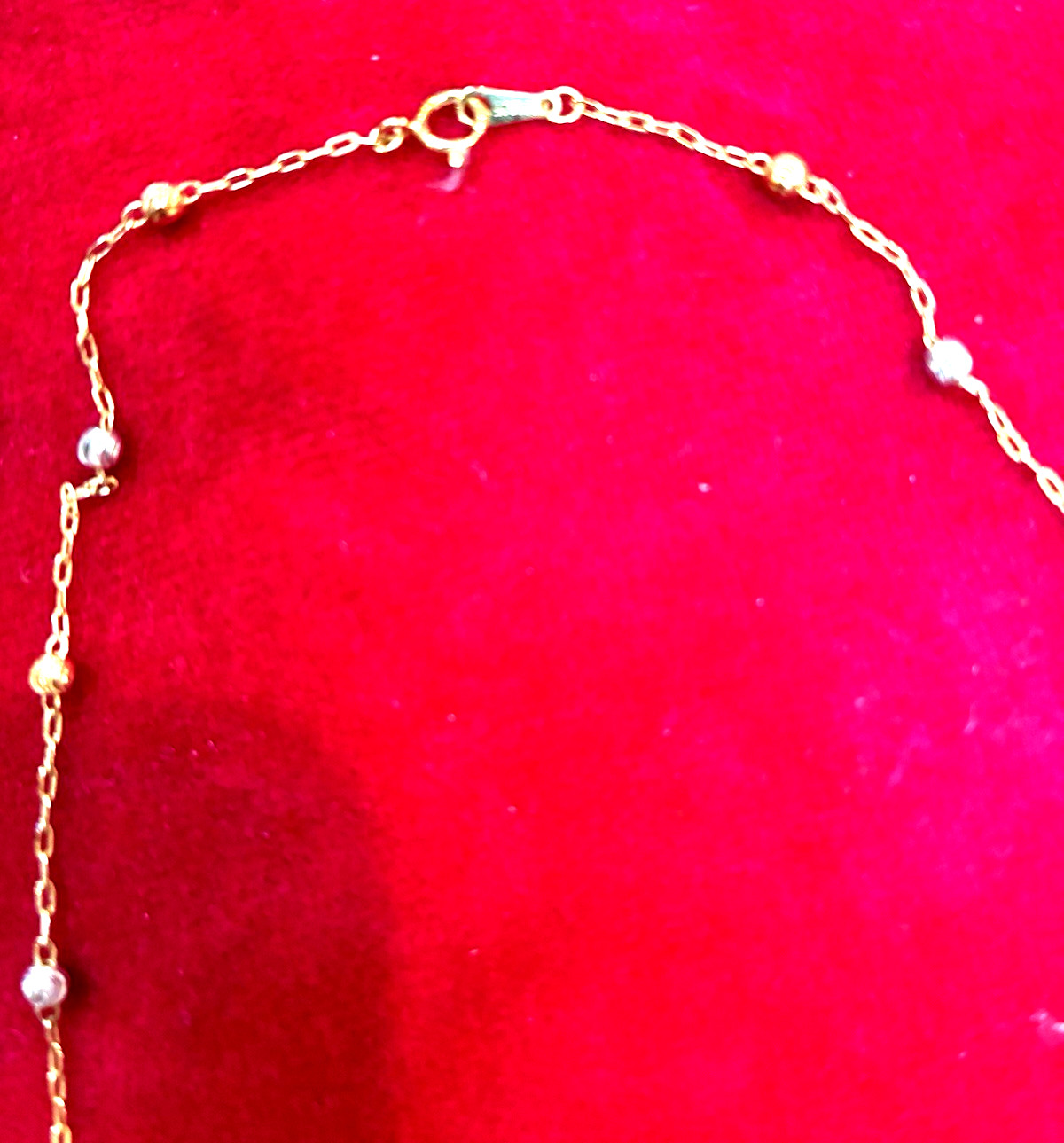 Gold Over Solid 925 Sterling Silver Beads 24″ New Stunning
