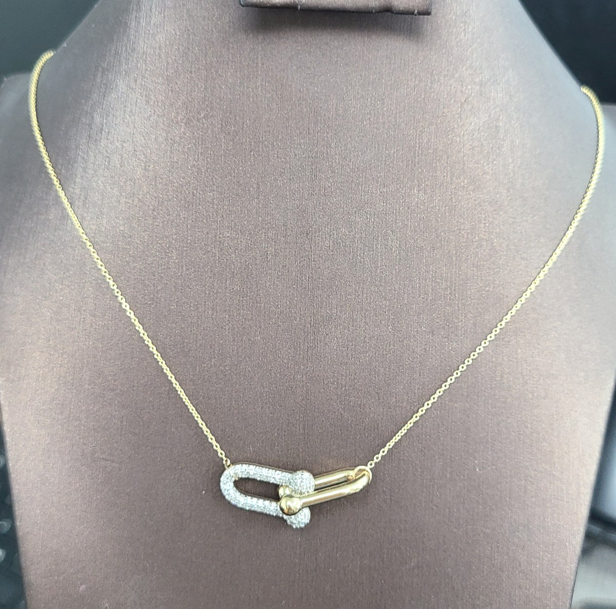 Deal! 0.40CT Natural Diamonds Pendant Necklace 14K Yellow Gold with Chain 17″