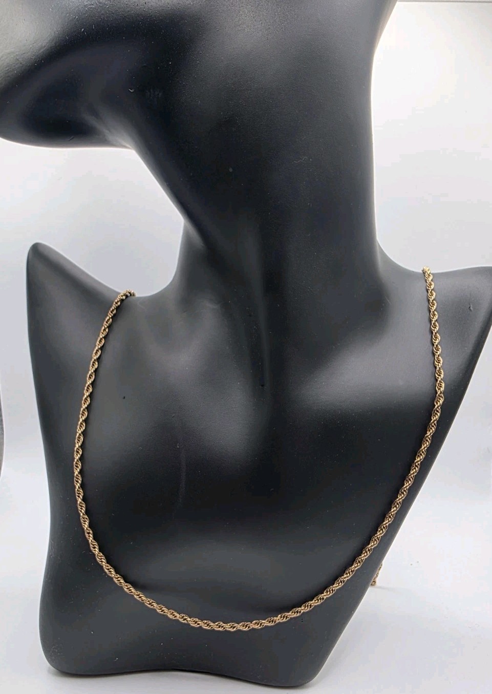Unique Vintage 14K Yellow Gold Long Braided Rope Style Chain Necklace 585 8.5g