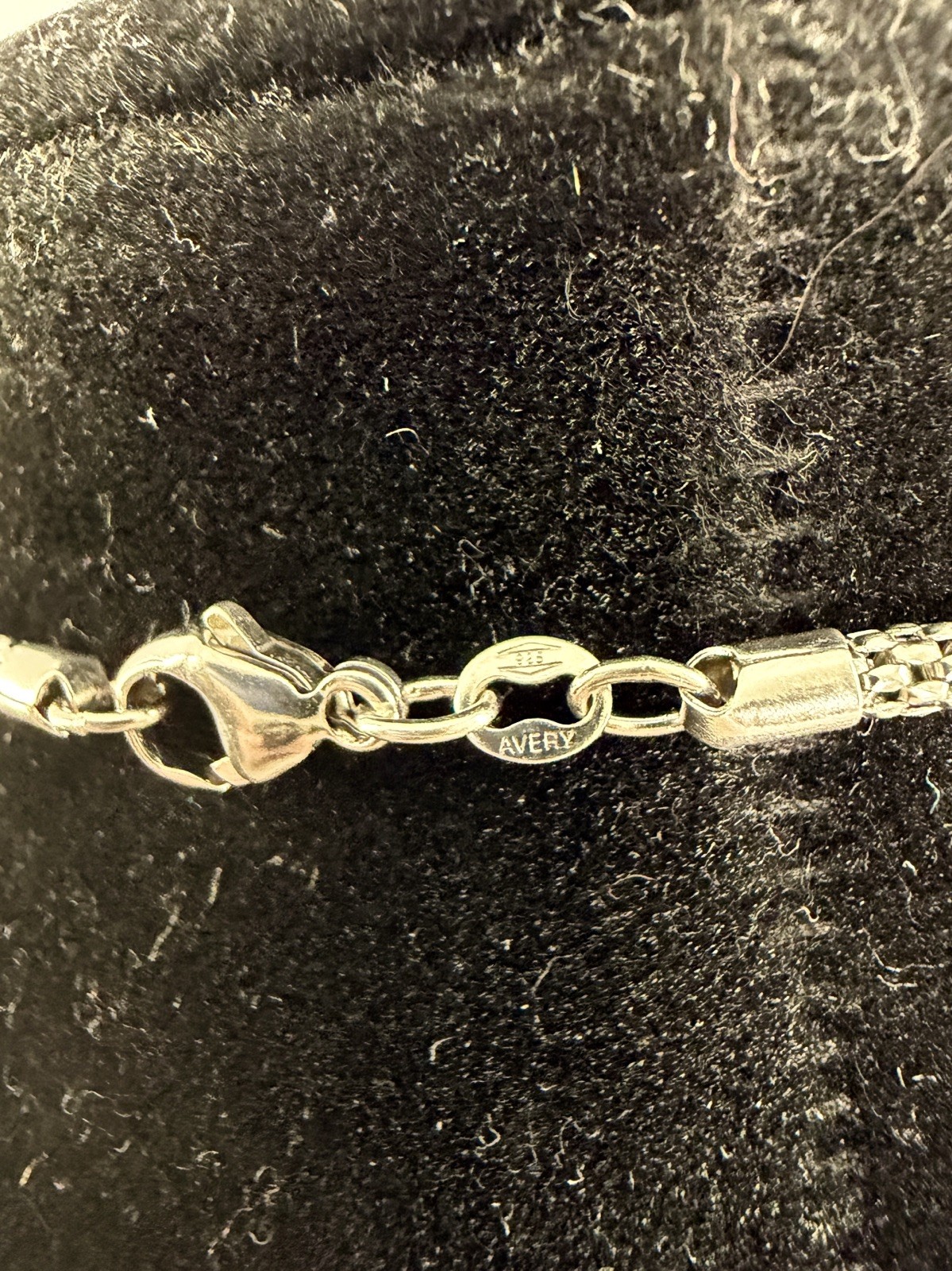 JAMES AVERY Sterling Silver Shield Faith Cross Pendant Popcorn Necklace; RETIRED
