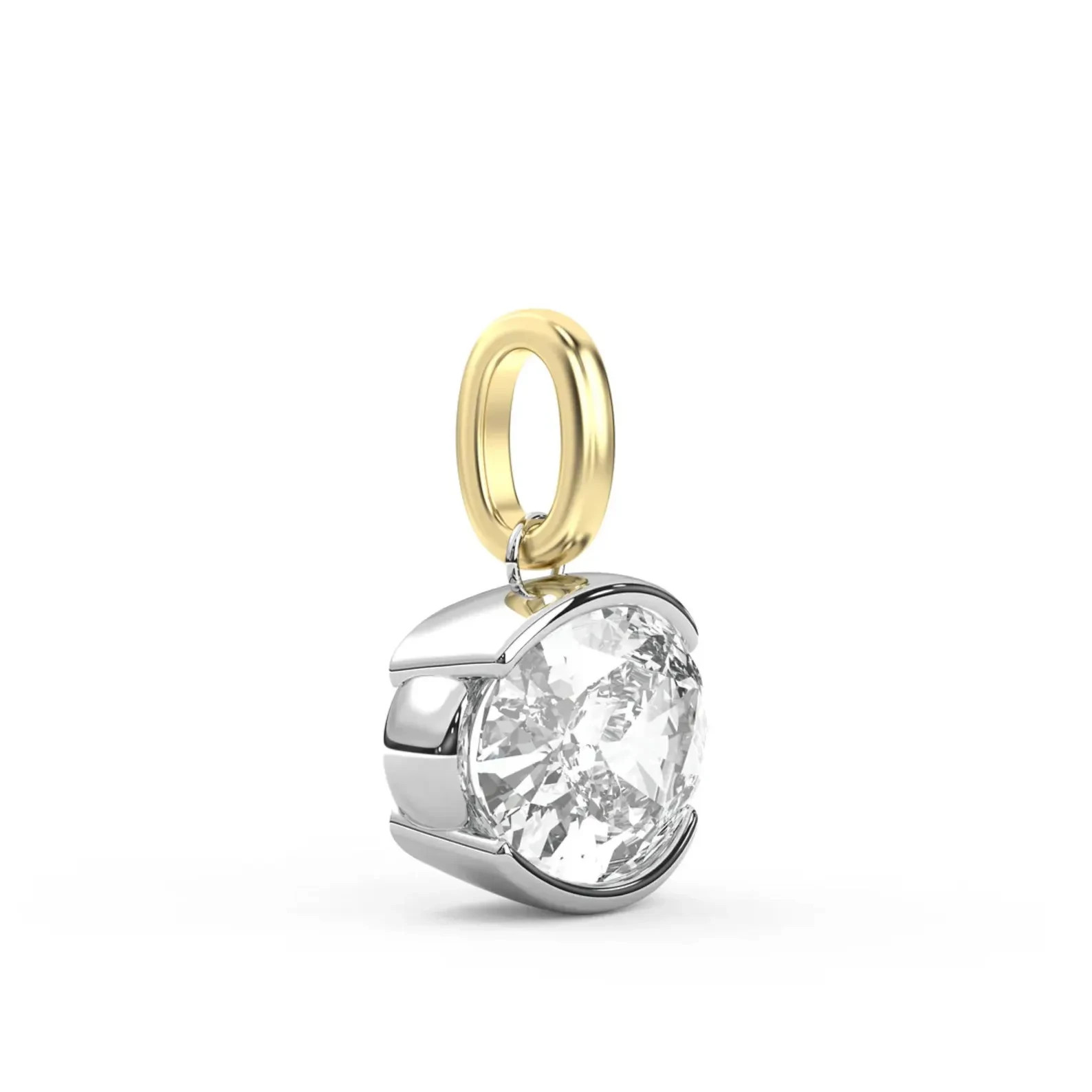 2.50Ct East West Oval Moissanite Pendant 925 Sterling Silver Teardrop Necklace