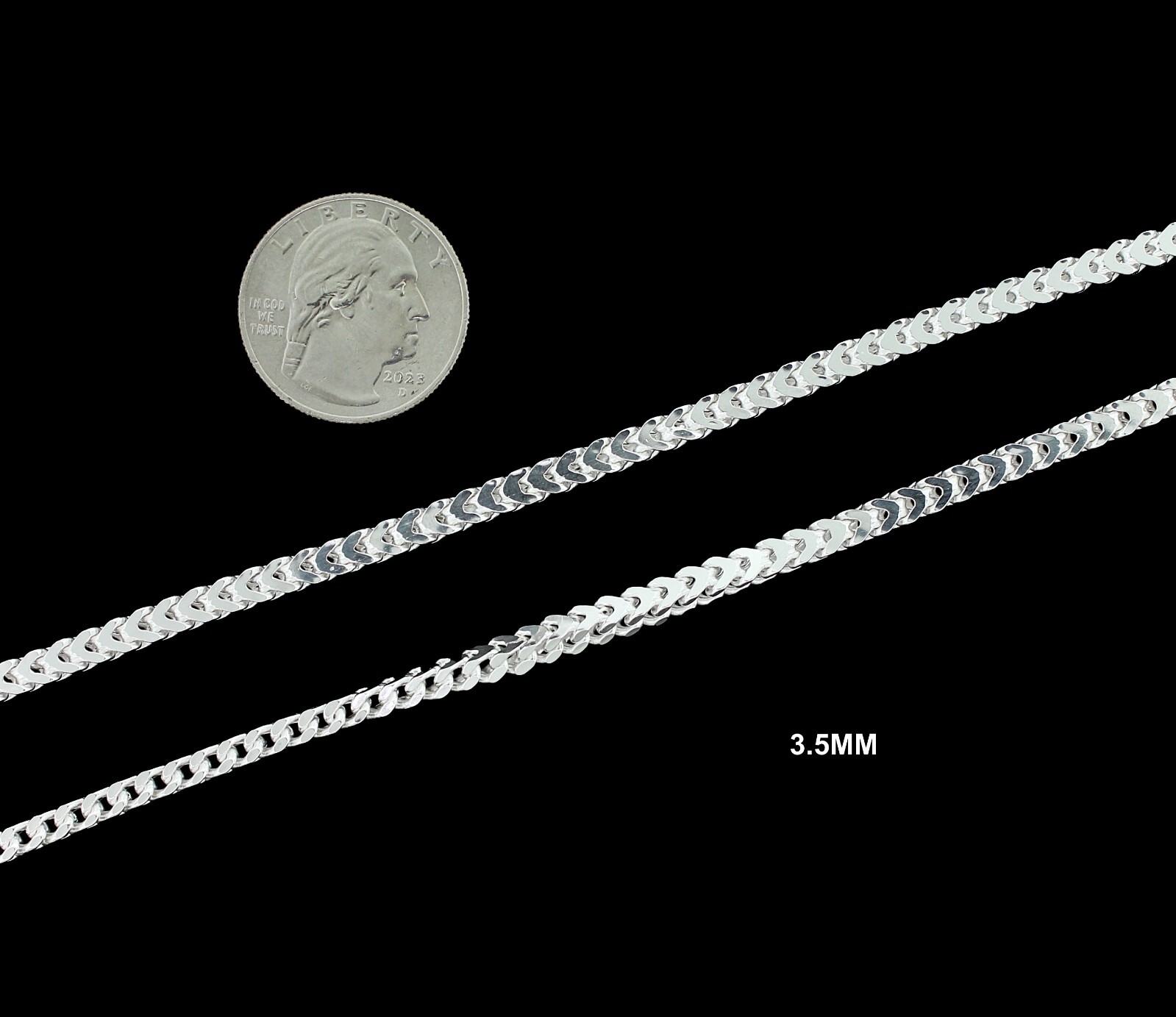 Real 925 SOLID Sterling Silver FRANCO LINK CHAIN Necklace or Bracelet ITALY