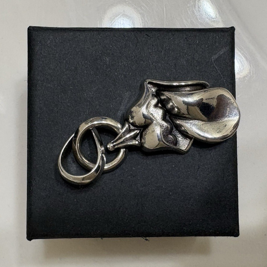 Chrome Hearts Signed 925 Sterling Silver Charm Pendant, No Stone, Silver