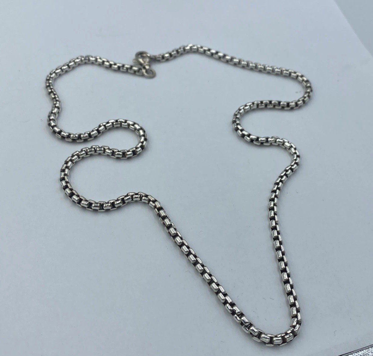 David Yurman Sterling Silver Box Chain 22” 3.5mm