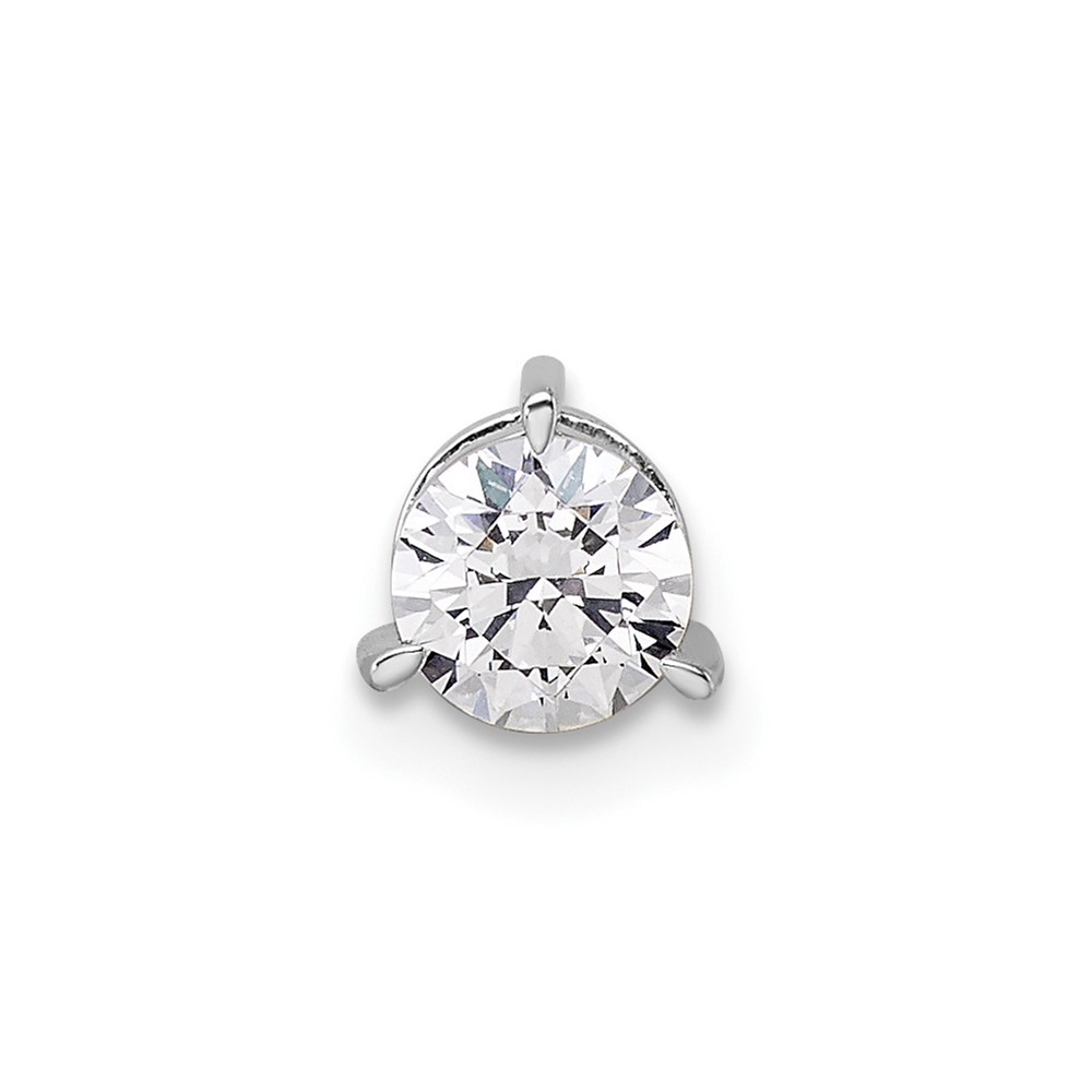 14k White Gold 1/2 Ct Round Cut Lab Grown Dimaond VS/SI G+ Solitaire Pendant