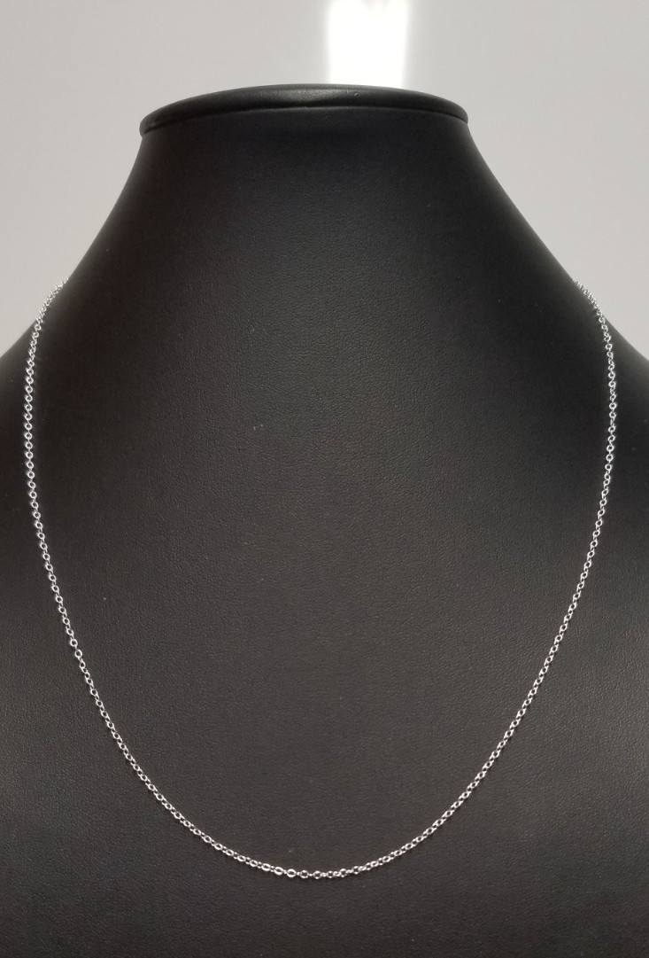 Sterling Silver 2.0g Cable Chain Rolo Necklace 22″