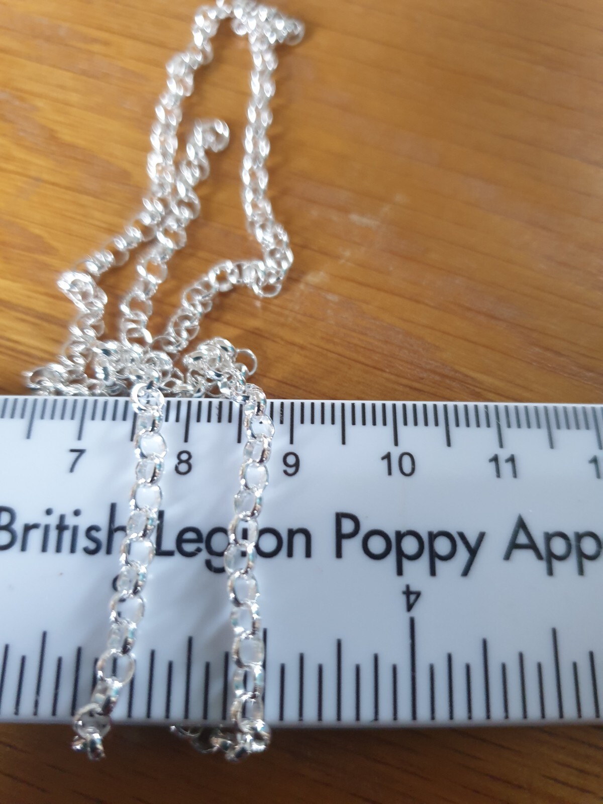 20 Inch 7.3g Genuine 925 Sterling Silver Belcher Chain Necklace 51 CM 3.1mm B2