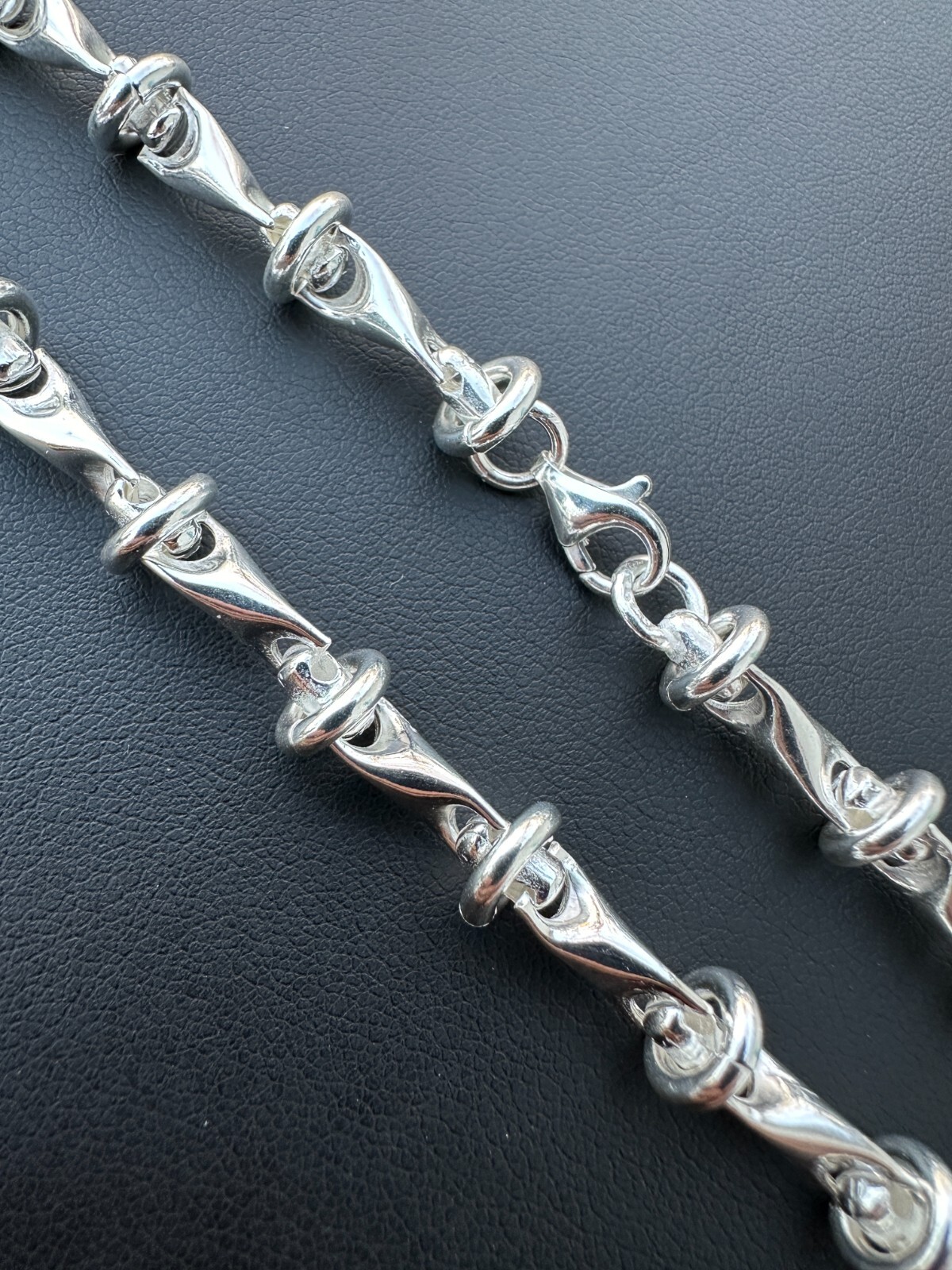 Real 925 Sterling Silver Custom 8mm Barbed Wire Link Chain Necklace Or Bracelet