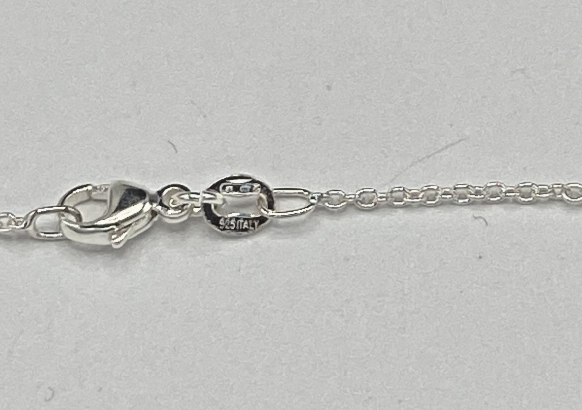 24 in Sterling Silver Chain ITALY Round Link Lobster Clasp NWT Gift Box