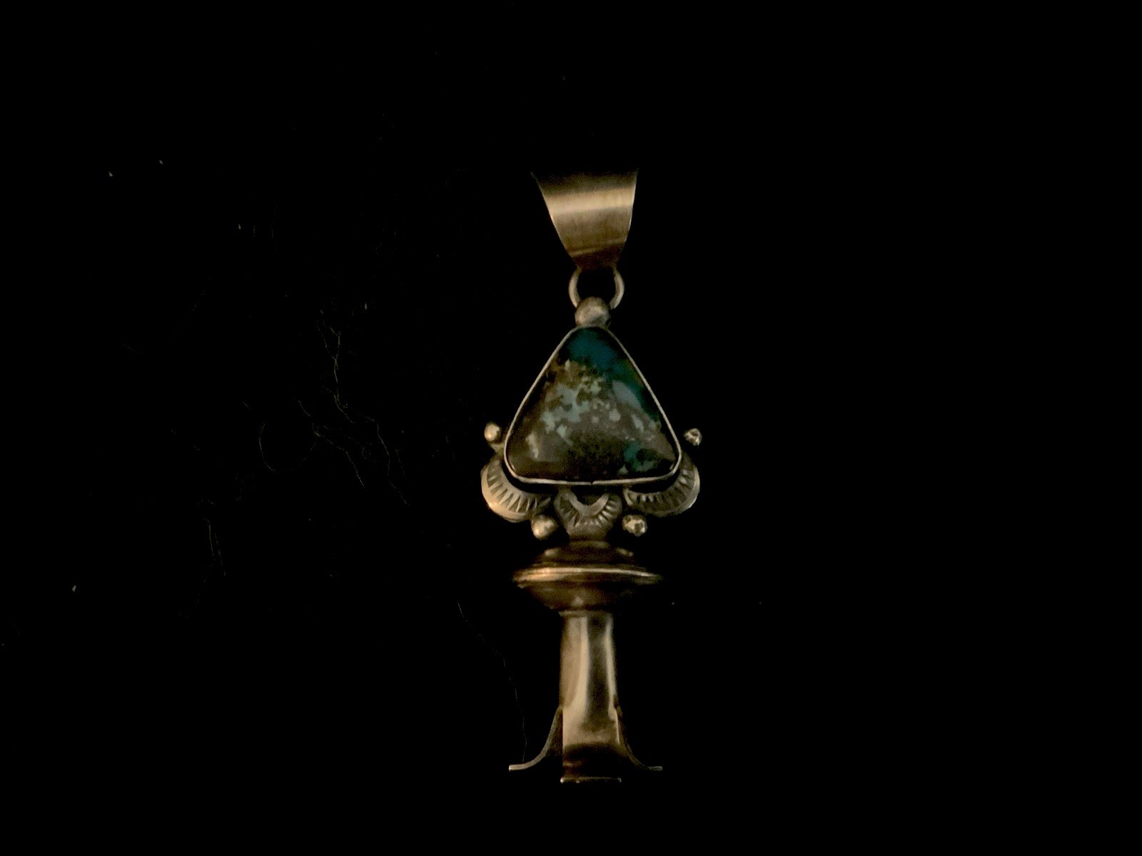 Sterling Silver/925 Large Blue Moon Squash Pendant Large Bail