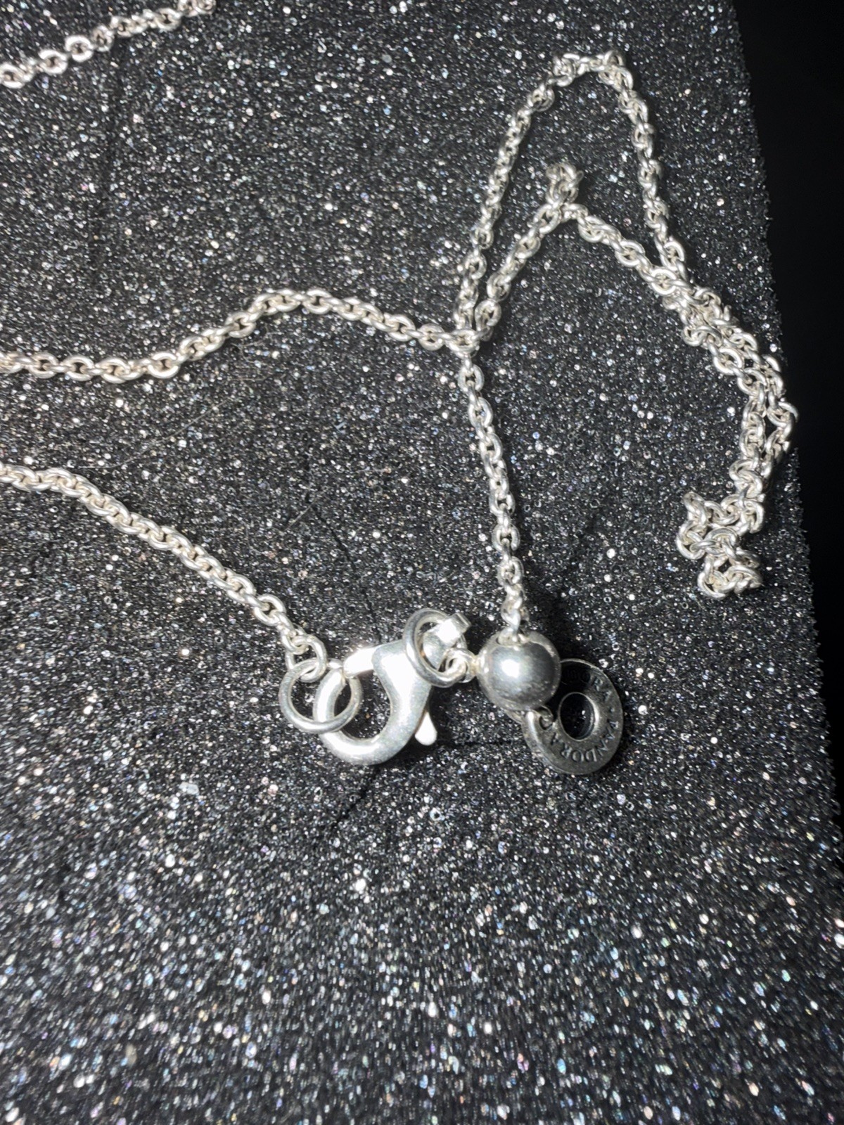 PANDORA Sterling Silver Spinning Hearts Necklace