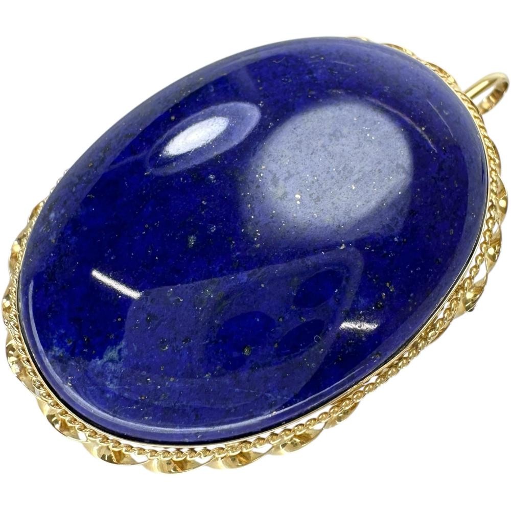 PendantBrooch 2WAY lapis lazuli Pendant top K18 Gold 14.8g Women