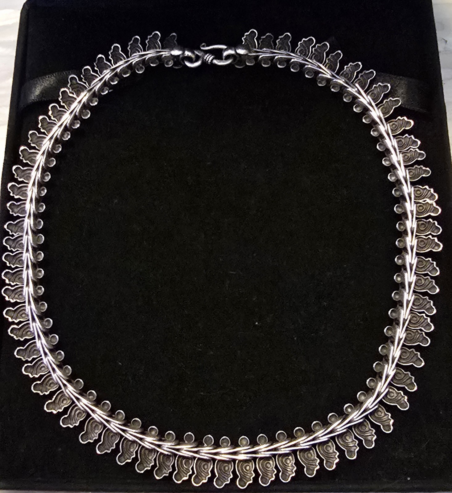 Vintage Sterling Silver India Rajasthan Tribal Necklace .925 64g