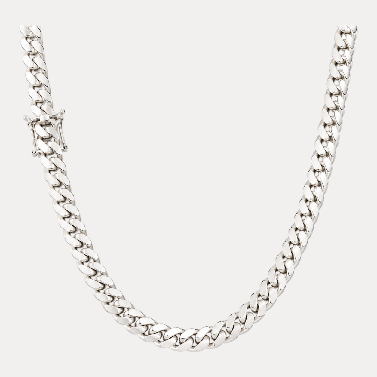 10mm Miami Cuban Chain Necklace – Real Solid 999 Fine Silver HANDMADE IN ITALY