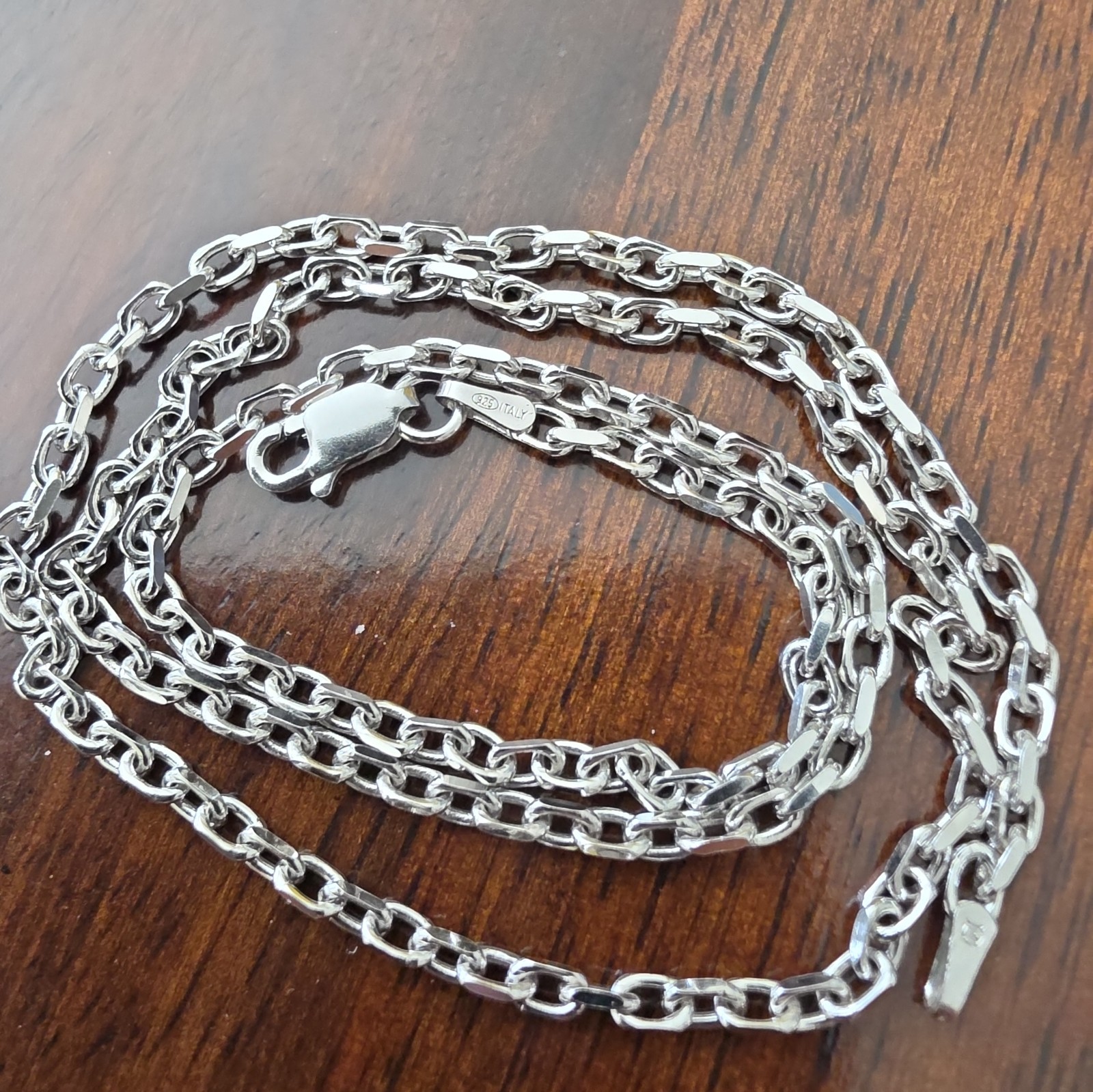925 Sterling Silver Solid Cable Link Chain 2.4mm 18inch