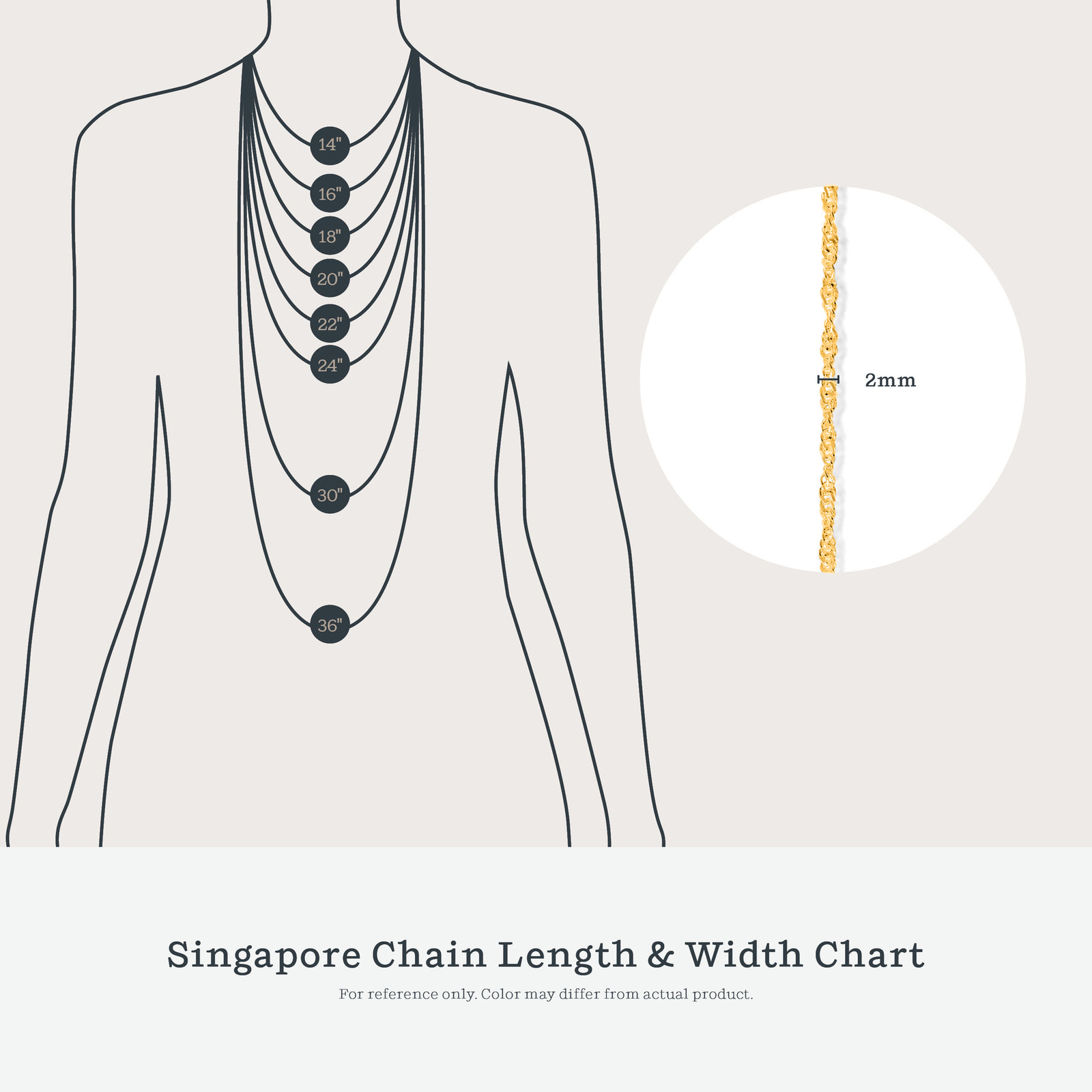 Gold Plated Sterling Silver 2mm Singapore Twisted Curb Chain Necklace, Women Men