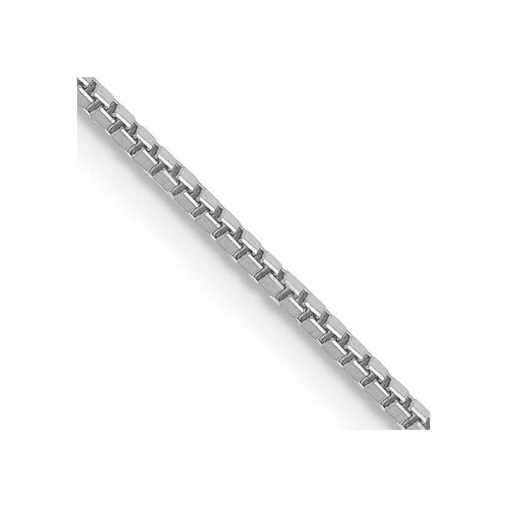 14K White Gold 1mm Box Chain Necklace