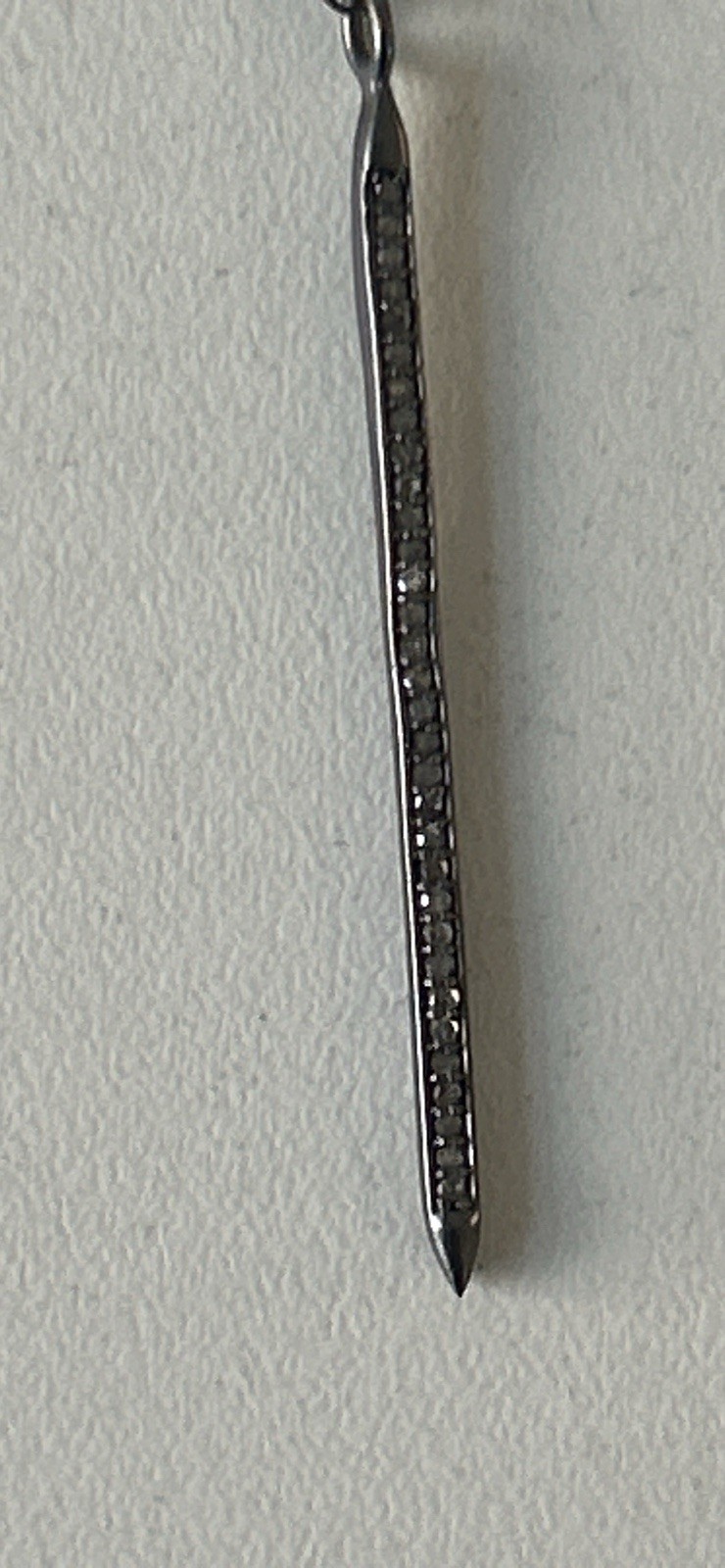 2022 ADORNIA TERRY BLACK SPINEL & CHAMPAGNE .3 CTW DIAMOND SPIKE NECKLACE 24″ IN