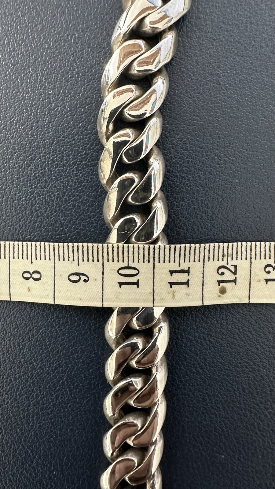 Solid 925 Sterling Silver Handmade Cuban Link Choker – 18″ / 137g / 13mm